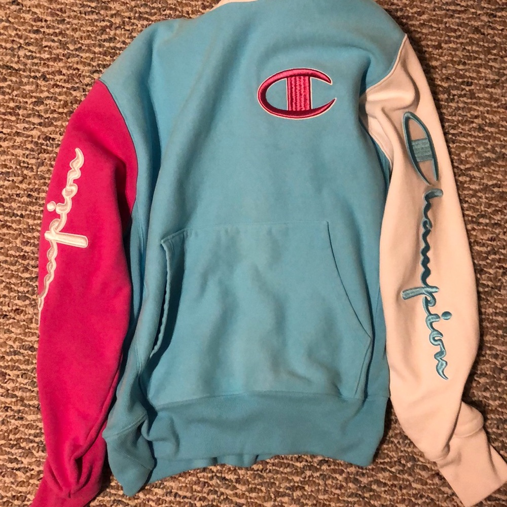 Men’s Champion Color Block Hoodie- Medium